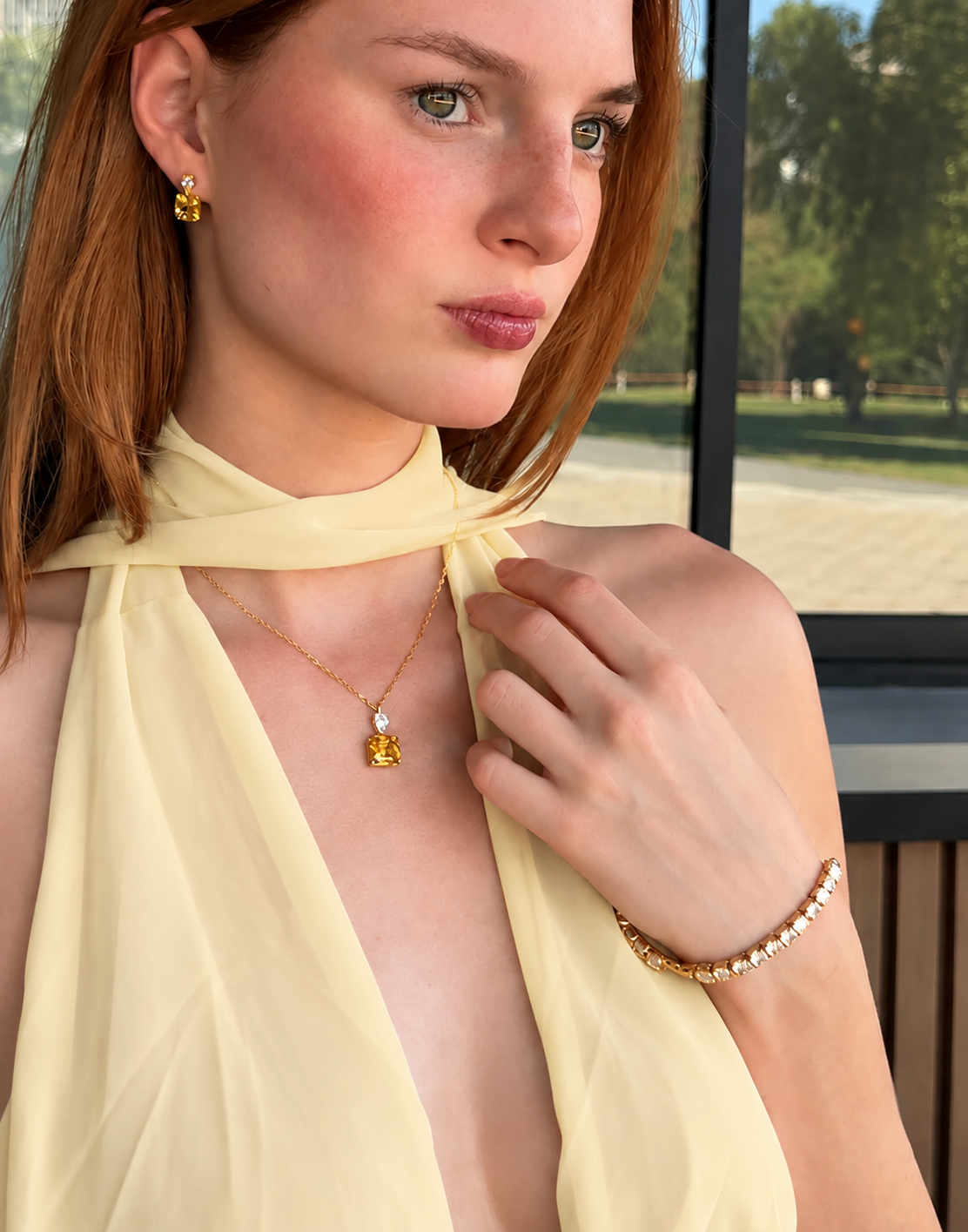 Citrine Royale Necklace - Zirconia