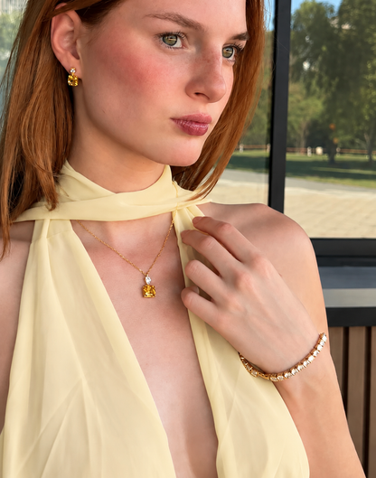 Citrine Royale Necklace - Zirconia