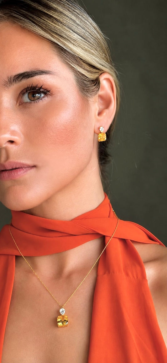 Citrine Royale Necklace - Zirconia