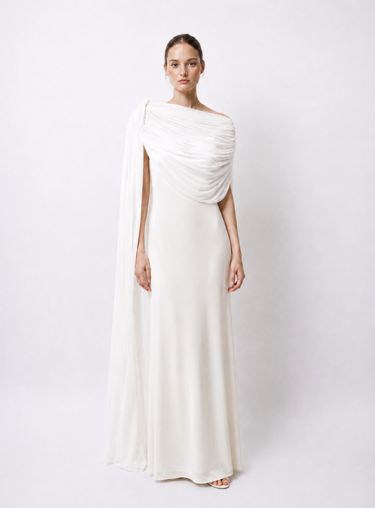 BRIDAL CAPE - WHITE